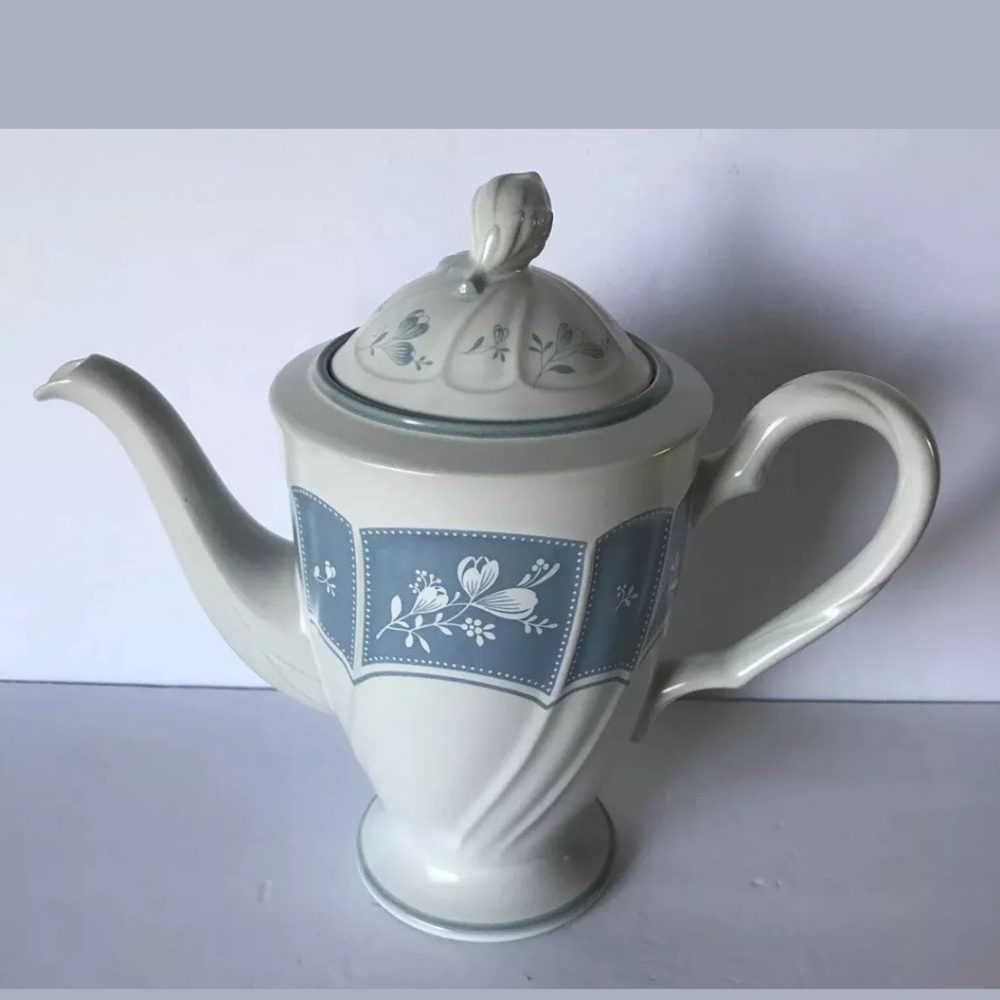 Vintage Noritake Victory Blue Coffee Pot